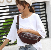 2021 girls cute leather custom men chest pouch fashion desig
